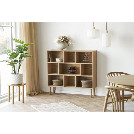 House Nordic Măsuță Jena din stejar, naturală, ø40X40cm [4]