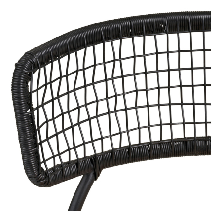 House Nordic Nashville scaun de luat masa, tec, frânghie neagră, negru [5]