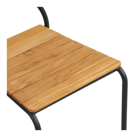 House Nordic Nashville scaun de luat masa, tec, frânghie neagră, negru [4]