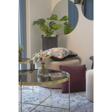 House Nordic Oglindă Jersey din oțel, efect de cupru, ø80 cm [1]