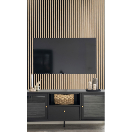 House Nordic Panou acustic, furnir de lemn, natural, efect stejar 240x60x2,2 cm [1]