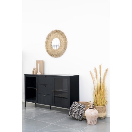 House Nordic Pătură laterală, negru-bej 130x180 cm [3]