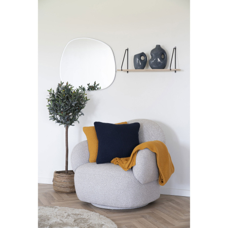 House Nordic Pernă decorativă Santos, bumbac reciclat, albastru închis 45x45 cm [4]