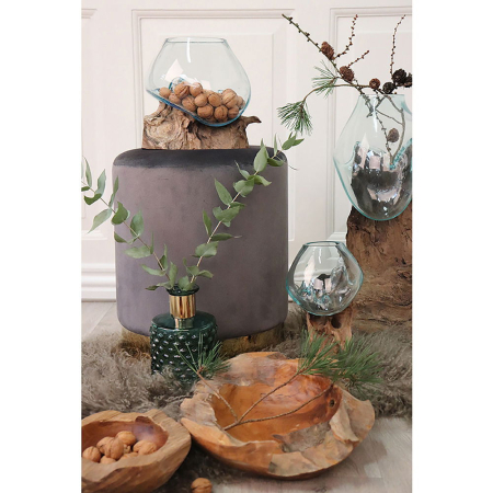 House Nordic Picătură de apă San Marino decor de masă, lemn de tec/vidră, 20 cm [8]