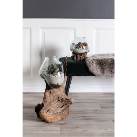 House Nordic Picătură de apă San Marino decor de masă, lemn de tec/vidră, 50 cm [1]