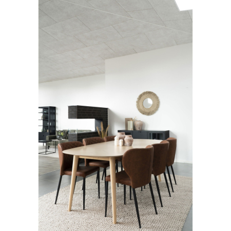 House Nordic Pisa scaun de luat masa ecobleather maro [8]