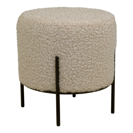 Pufuri și taburete - House Nordic Pouf Alford, gri-maro, cu picioare negre
