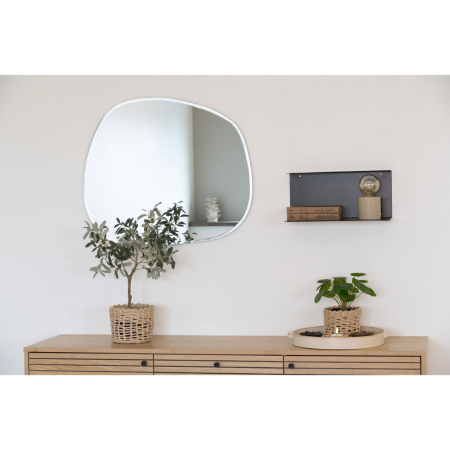 House Nordic Raft de perete Lille, oțel, negru 40x18x18 cm [1]