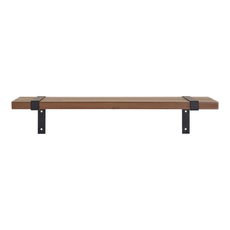 House Nordic Raft de perete Luxor, furnir de frasin, metal, natural, negru 50x15x10 cm [2]
