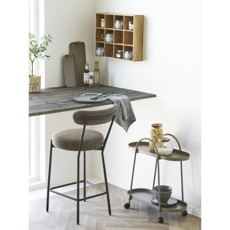 House Nordic Raft de perete Soria furnir stejar/ stejar, natural, 39x11x51 cm [4]