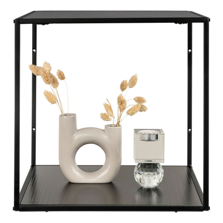 House Nordic Raft de perete Vita, negru, cadru negru 36x36x36 cm [3]