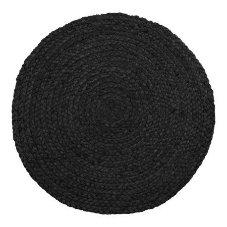 House Nordic Saltea de masă Bombay, iută împletită, gri închis, rotundă 38 cm 4 bucăți [3]