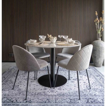 House Nordic Scaun de dining Geneve gri-negru [8]