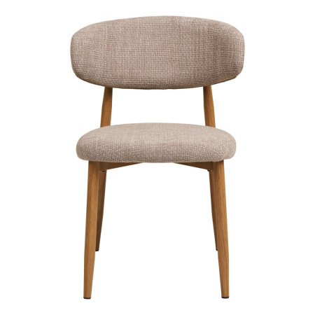 House Nordic Scaun de dining Levanto, culoare nisip, picioare cu efect de lemn, stejar [1]