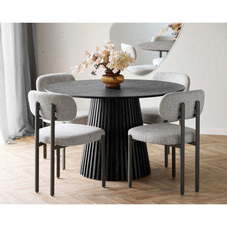 House Nordic Scaun de dining Royan, gri deschis, picioare gri [6]