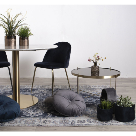 House Nordic Scaun de sufragerie Geneve albastru-brass [7]