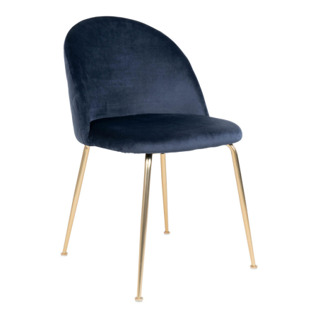 Produse temporar indisponibile - House Nordic Scaun de sufragerie Geneve albastru-brass