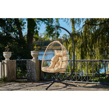 House Nordic Scaun hamac Patras, bej, negru [9]