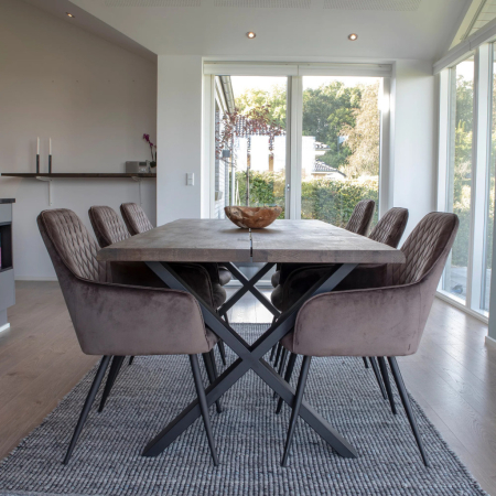 House Nordic Set de masă Toulon-Harbo 6 1 stejar fumuriu-maro deschis [1]