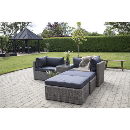 House Nordic Set mobilier de grădină Rossi, polyrattan, gri kubu [9]