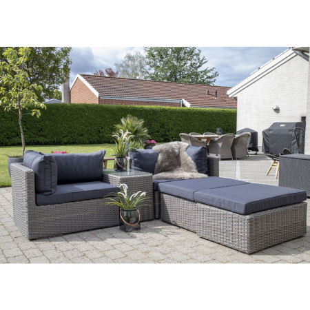 House Nordic Set mobilier de grădină Rossi, polyrattan, gri kubu [7]