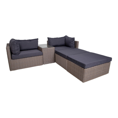 House Nordic Set mobilier de grădină Rossi, polyrattan, gri kubu [4]
