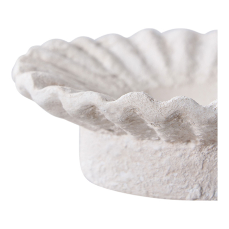 House Nordic Suport lumânare, ciment, alb, 2pcs [6]