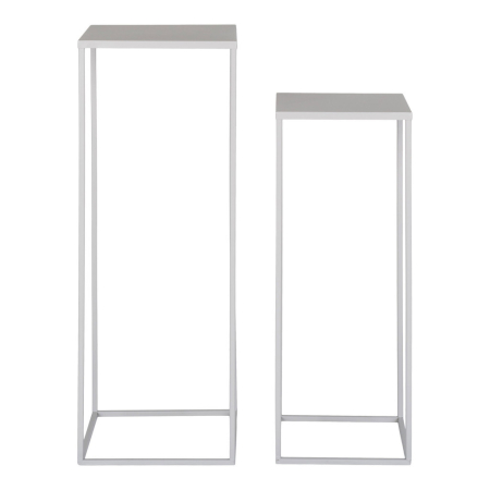 Ghivece și jardiniere - House Nordic Suport pentru flori Beja, oțel, gri rece, 2pcs