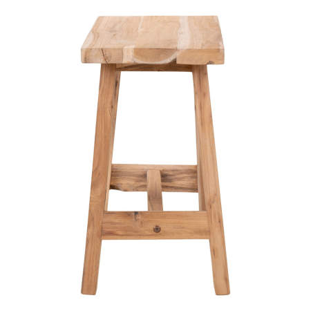 House Nordic Taburet Barcelona, lemn de tec, natură, 50x25x45 cm [3]