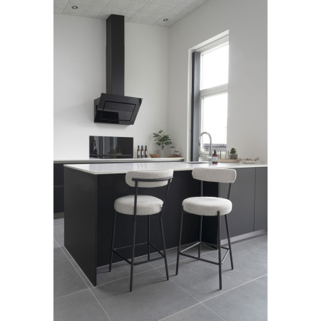 House Nordic Taburet de bar Badalona, cataramă, alb, negru [5]