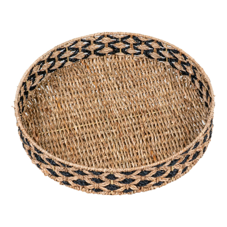 House Nordic Tavă Nerja din răchită, seagrass, negru-natural, 38 cm [2]