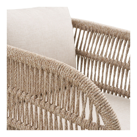 House Nordic Terracina scaun de luat masa, acacia, bej, cu perna [4]