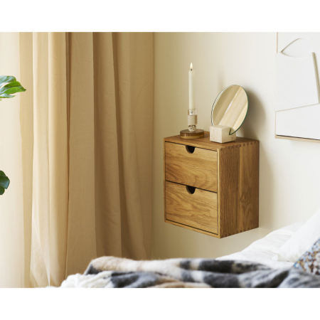 House Nordic Townsville dulap de perete cu 2 sertare stejar, 18x30x30 cm [3]