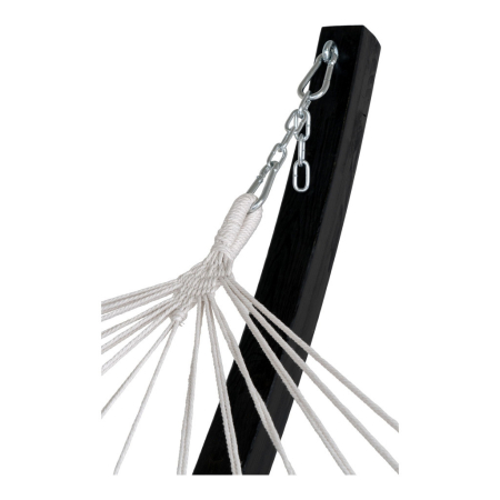 House Nordic Tripoli hamac pe suport din lemn negru-gri-alb [4]