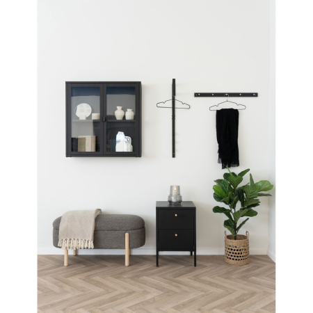 House Nordic Umeraș Padova, lemn, negru, 5 umerașe 70x5x2 cm [3]