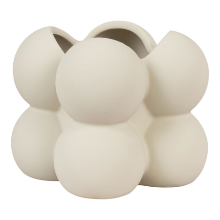 House Nordic Vas de flori, ceramică, gri, 9x9x8 cm [3]