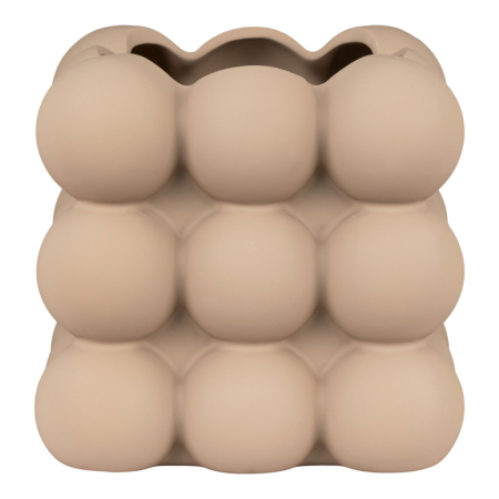 Produse temporar indisponibile - House Nordic Vas de flori, ceramică, maro, 13,5x13,5x13 cm