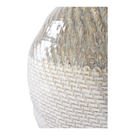 House Nordic Vază, ceramică, alb/verde ø26x30,5 cm [3]