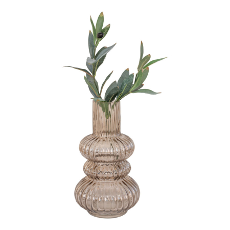 House Nordic Vază, sticlă, fumuriu, ø15x25 cm [2]