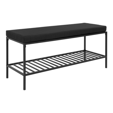 Bancă - House Nordic Vita bench, negru, cu picioare negre, 100x36x48,5 cm
