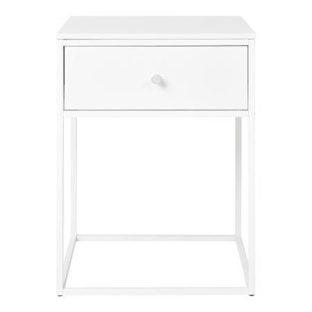 Mobilier dormitor - House Nordic Vita noptieră, 1 sertar, alb, cadru alb 40x40x55 cm