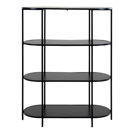 House Nordic Vita Raft oval, 4 rafturi, negru, cadru negru 85x36x111 cm [2]