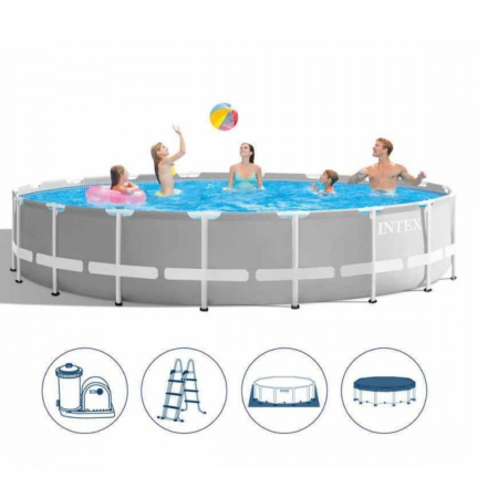 Intex Piscină Intex Prism Ultra Frame cu rotisor cu filtru de hârtie, 610x132 cm [2]