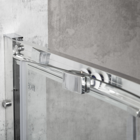 Kerra Aruba 80 Chrome Cabină de duș curbată cu tavă Alan [2]