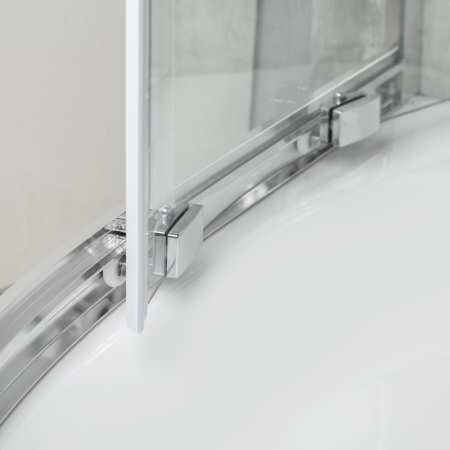 Kerra Aruba 80 Chrome Cabină de duș curbată cu tavă Alan [7]