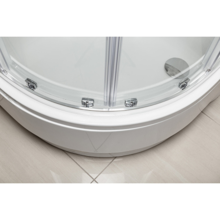 Kerra Aruba 80 GL cabină de duș curbată cromată cu tavă adâncă [4]