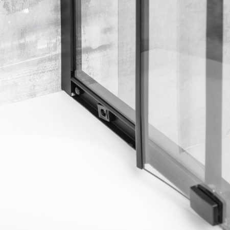 Kerra Aruba 80 GL cabină de duș curbată neagră cu tavă adâncă [3]