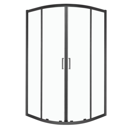 Produse temporar indisponibile - Kerra Aruba 80 GL negru cabină de duș curbată fără tavă