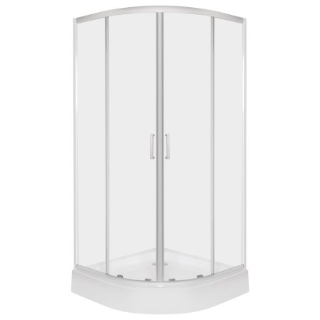 Cabină de duș semirotundă - Kerra Aruba 90 Chrome Cabină de duș curbată cu tavă Alan