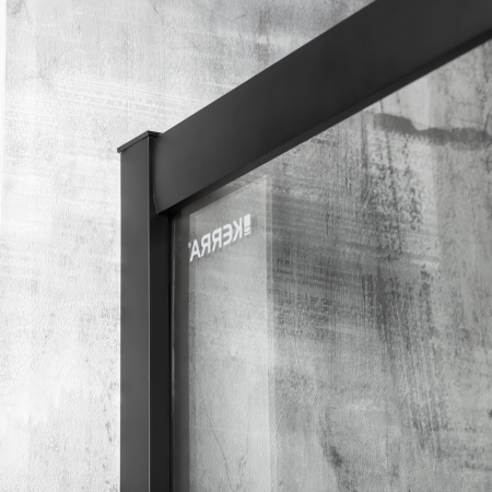 Kerra Aruba 90 GL cabină de duș curbată neagră cu tavă PS [3]